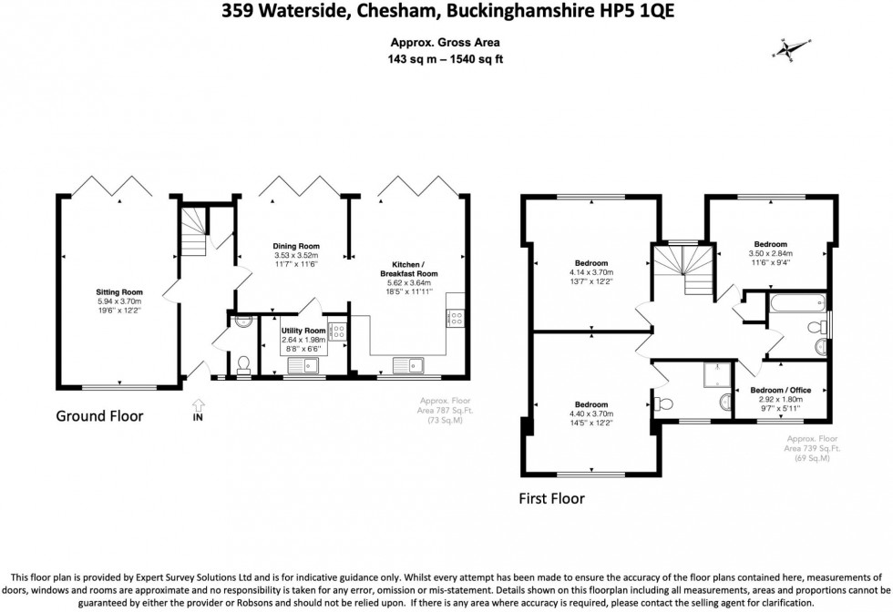 Floorplan for Chesham, Buckinghamshire, HP5