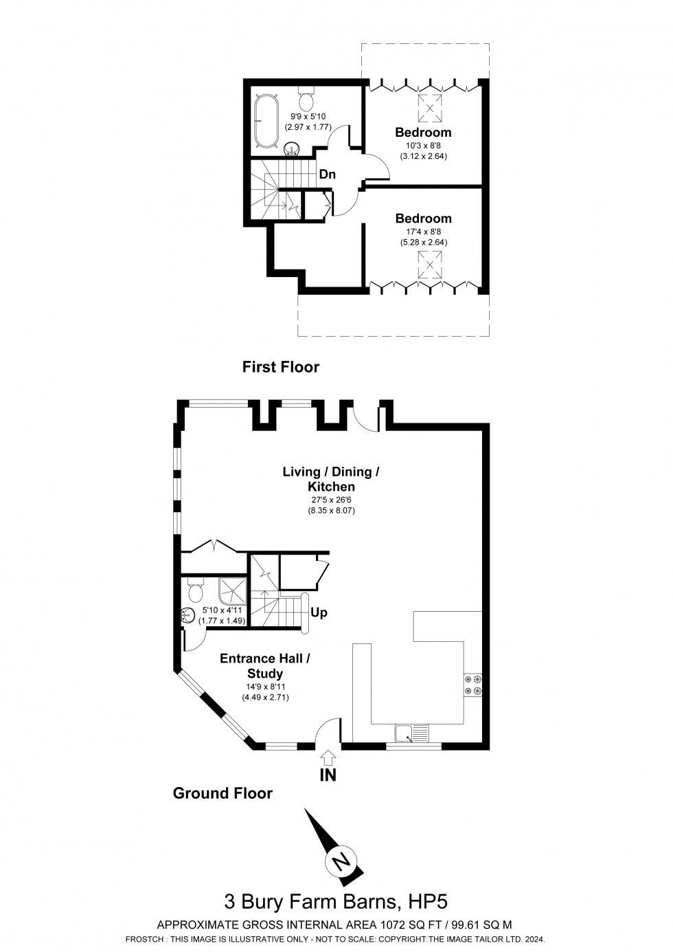 Floorplan for Pednor Road, Buckinghamshire, HP5