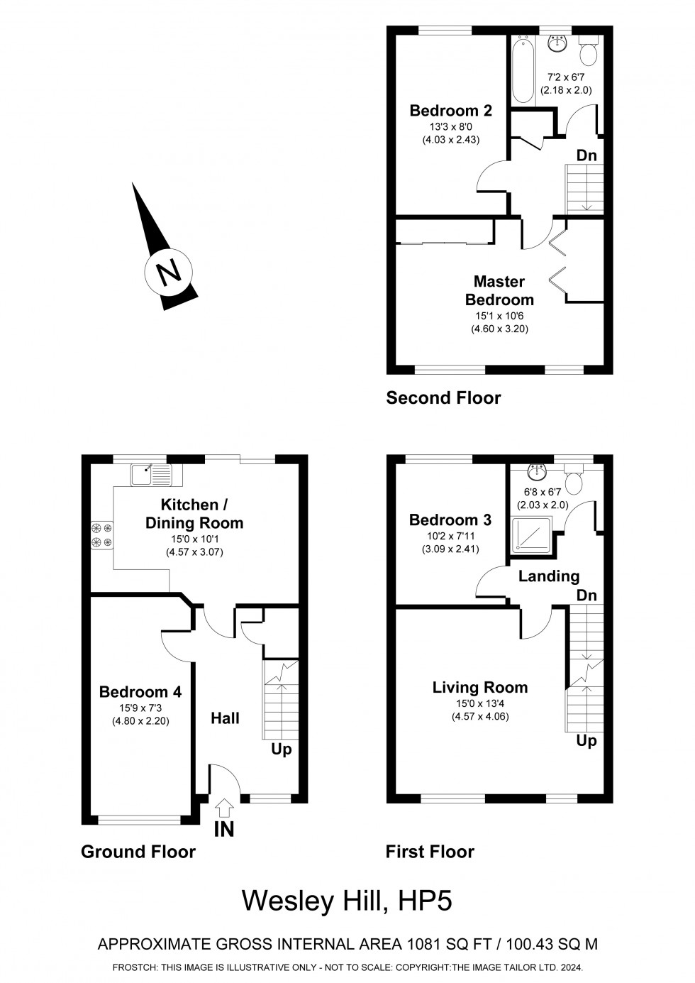 Floorplan for Chesham, Buckinghamshire, HP5