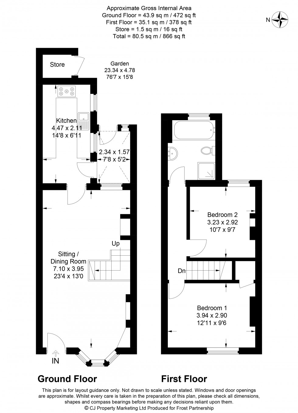 Floorplan for Chesham, Buckinghamshire, HP5