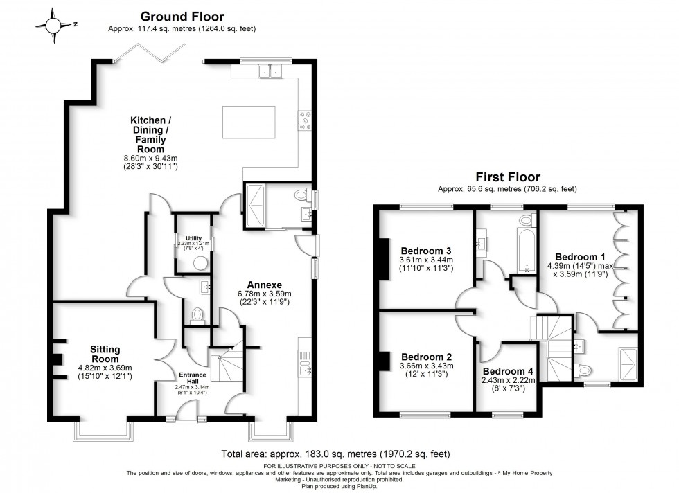 Floorplan for Hyde Heath, Amersham, HP6