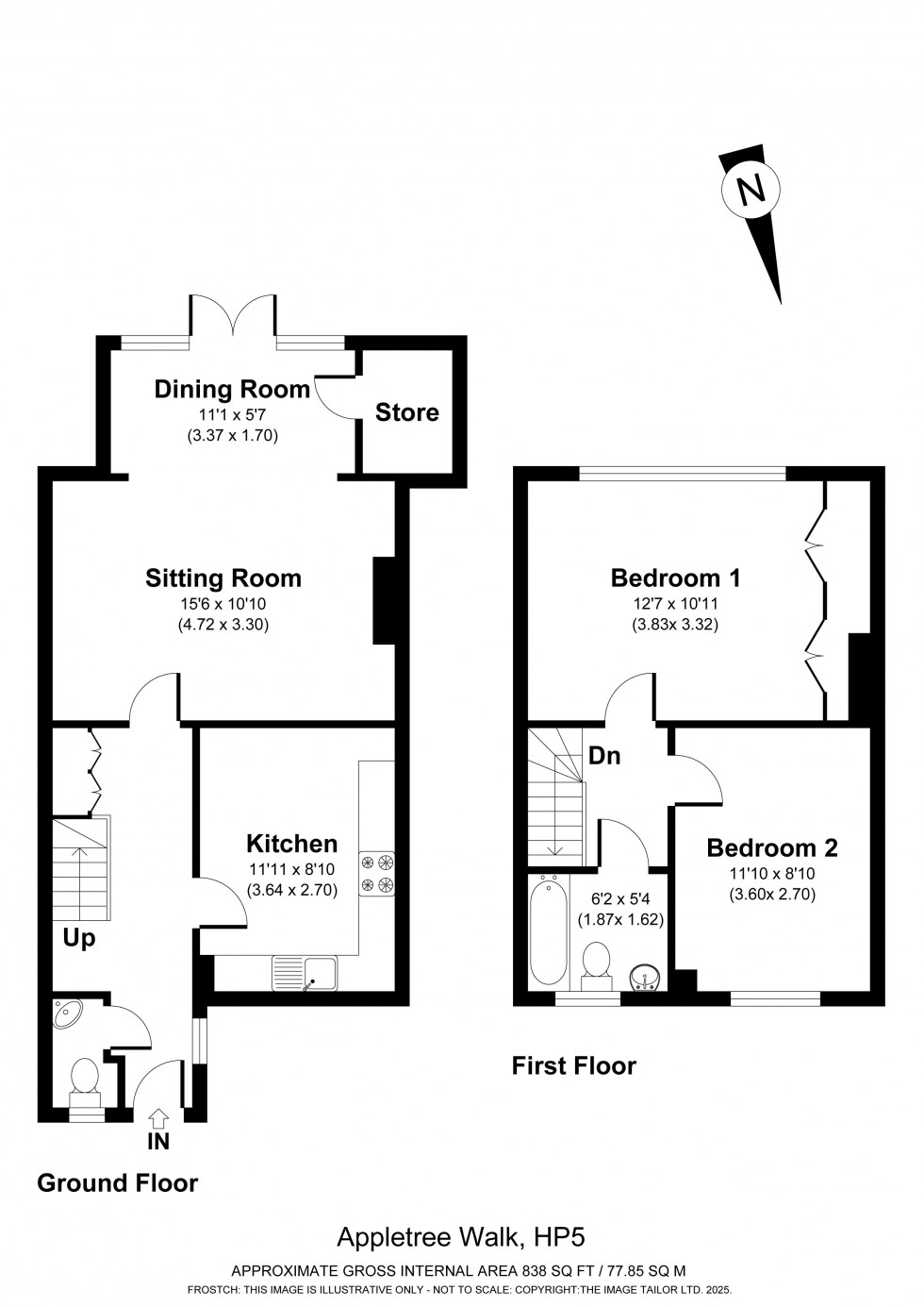 Floorplan for Chesham, Buckinghamshire, HP5