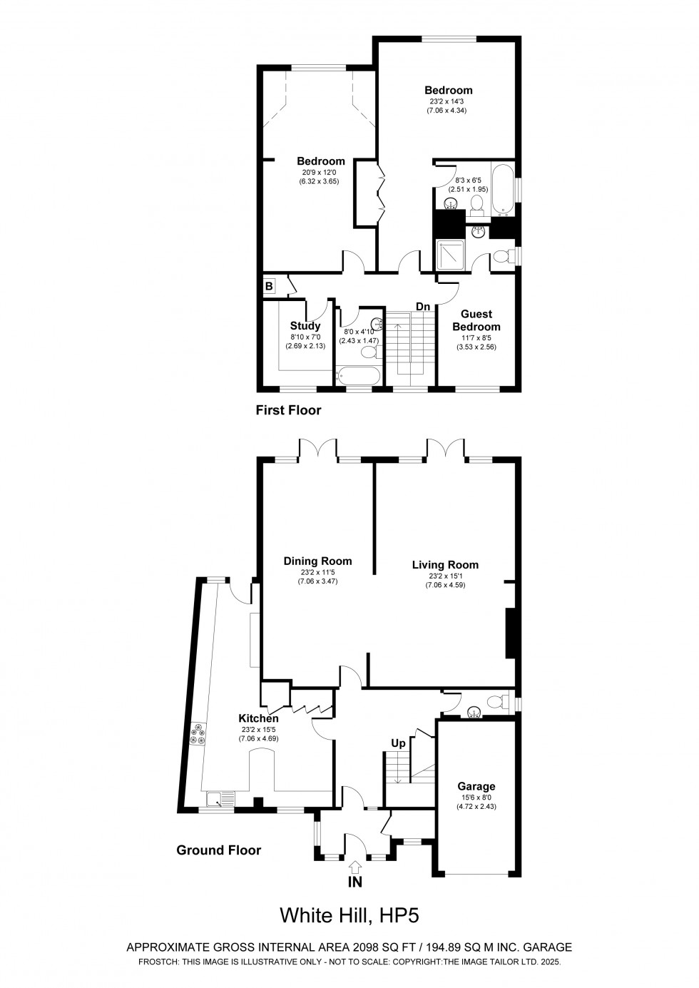 Floorplan for Chesham, Buckinghamshire, HP5