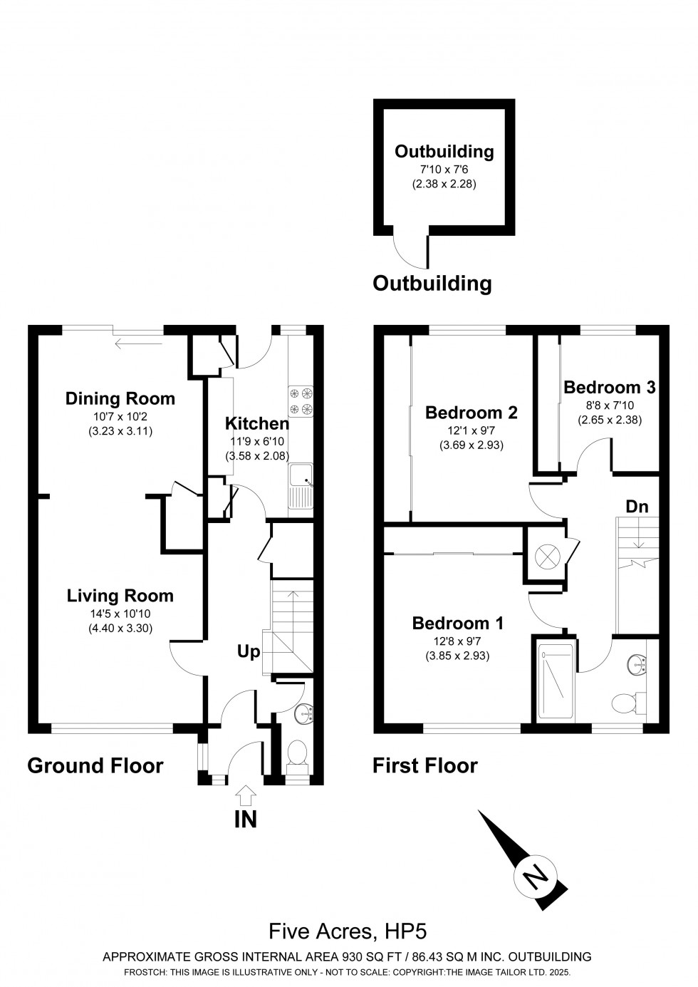Floorplan for Chesham, Buckinghamshire, HP5
