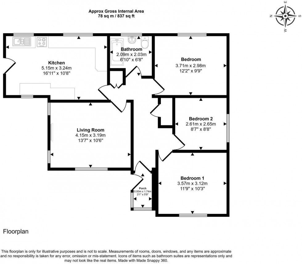 Floorplan for Chesham, Buckinghamshire, HP5