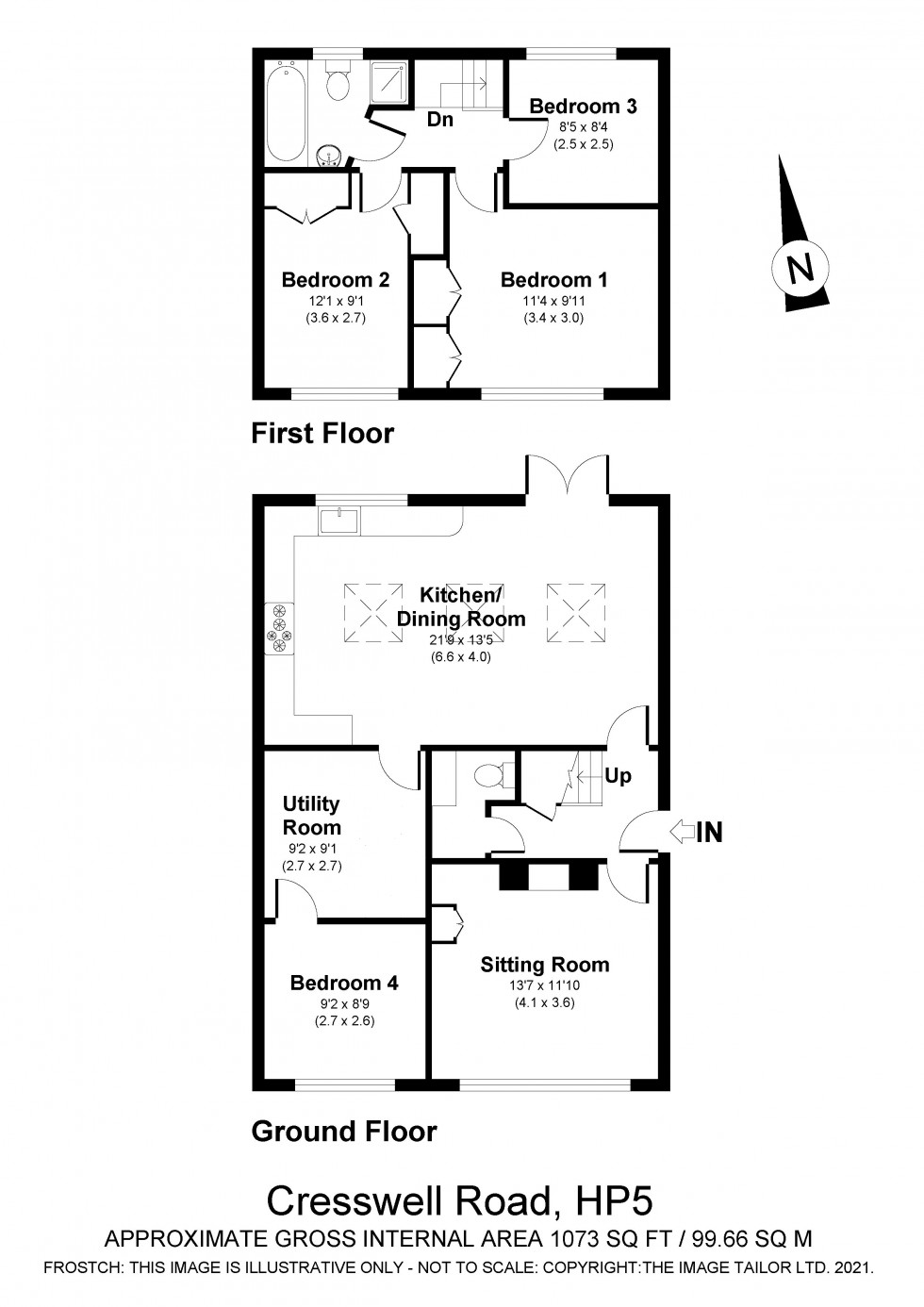 Floorplan for Chesham, Buckinghamshire, HP5