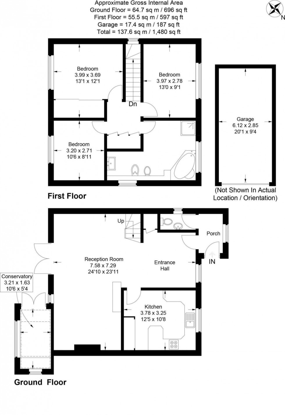 Floorplan for Chesham, Buckinghamshire, HP5