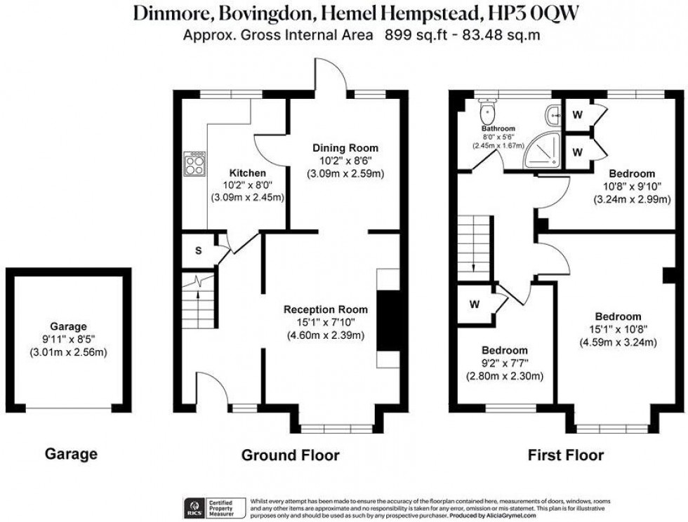 Floorplan for Bovingdon, Hemel Hempstead, HP3