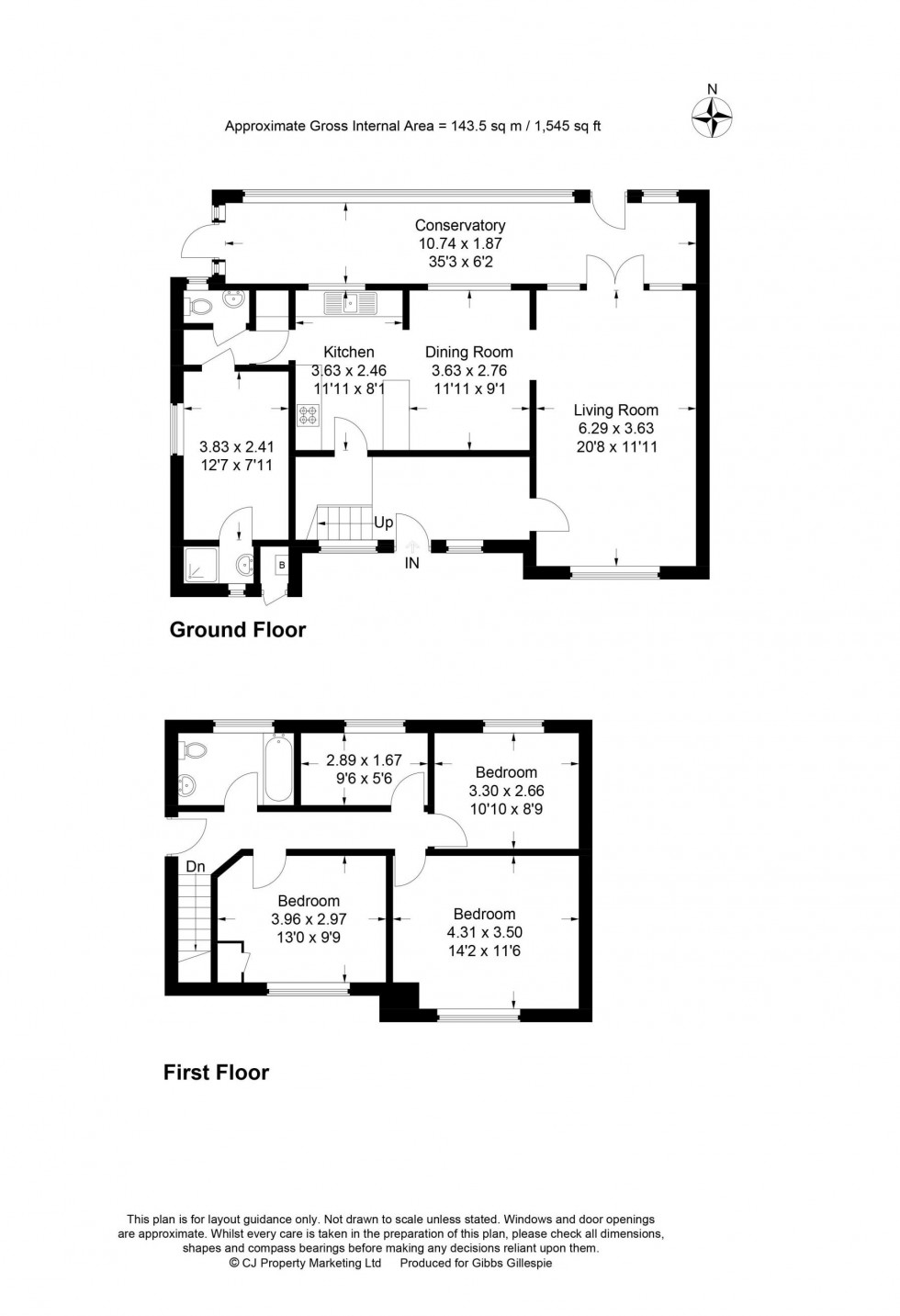 Floorplan for Chalfont St. Giles, Dibden Hill, HP8