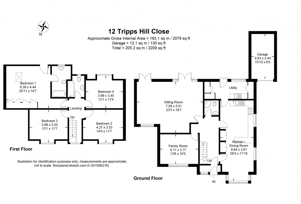 Floorplan for Chalfont St Giles, Buckinghamshire, HP8