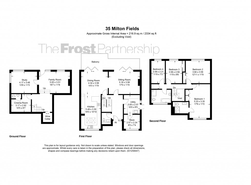 Floorplan for Chalfont St. Giles, Buckinghamshire, HP8