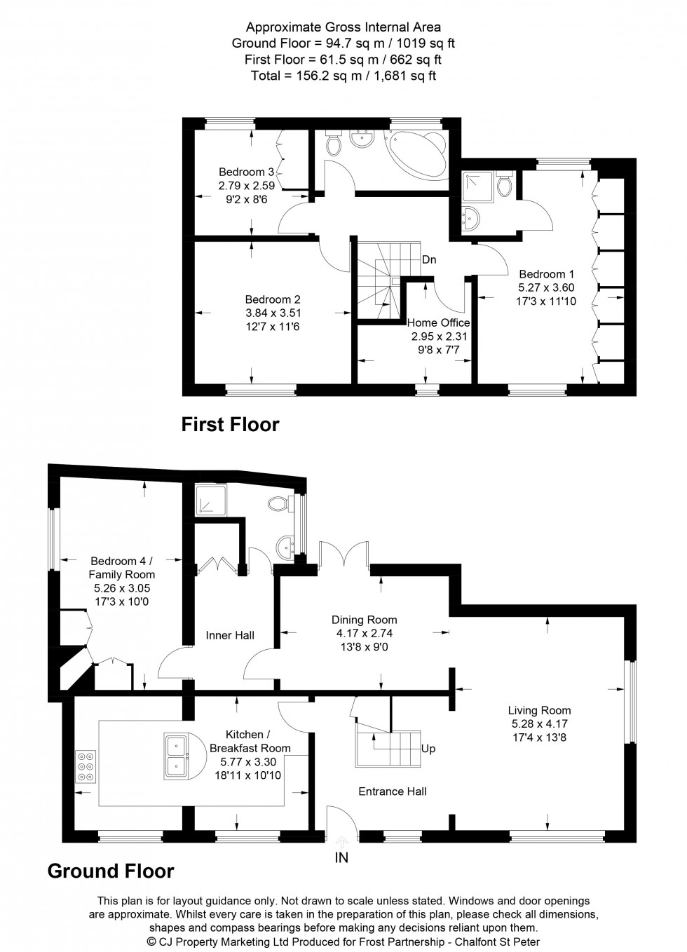 Floorplan for Chalfont St Peter, Buckinghamshire, SL9