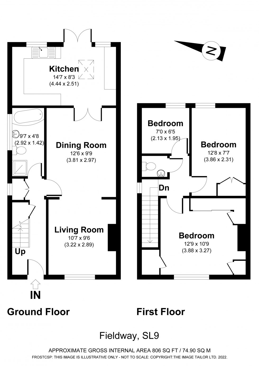 Floorplan for Chalfont St Peter, Buckinghamshire, SL9