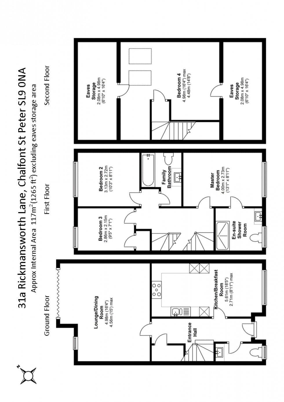 Floorplan for Chalfont St Peter, Buckinghamshire, SL9