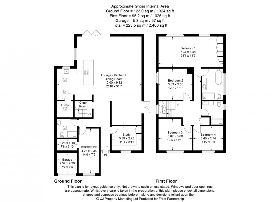 Floorplan for Chalfont St. Peter, Buckinghamshire, SL9