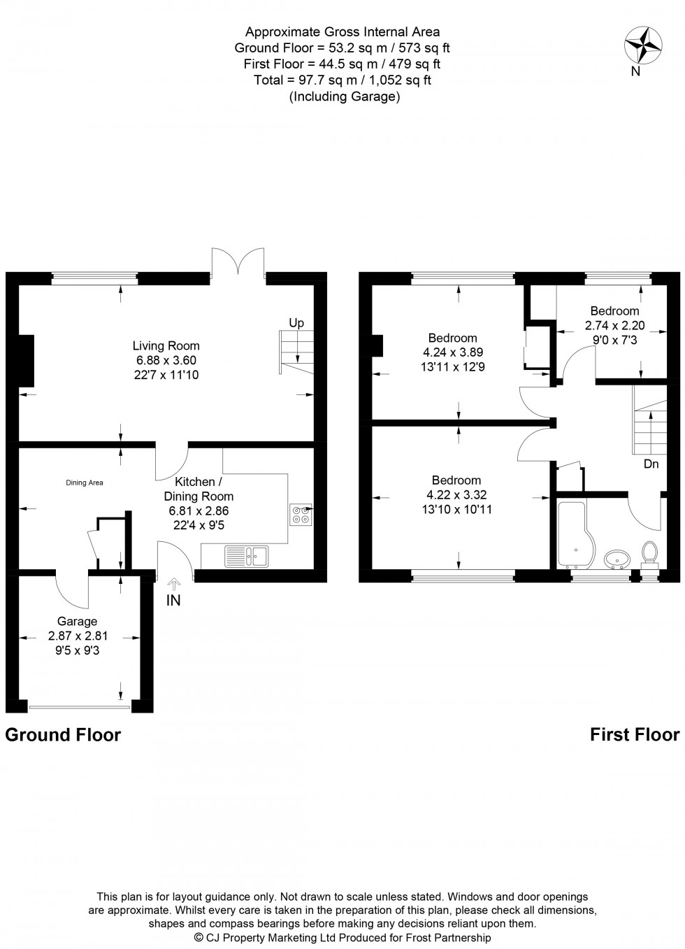 Floorplan for Chalfont St. Peter, Buckinghamshire, SL9