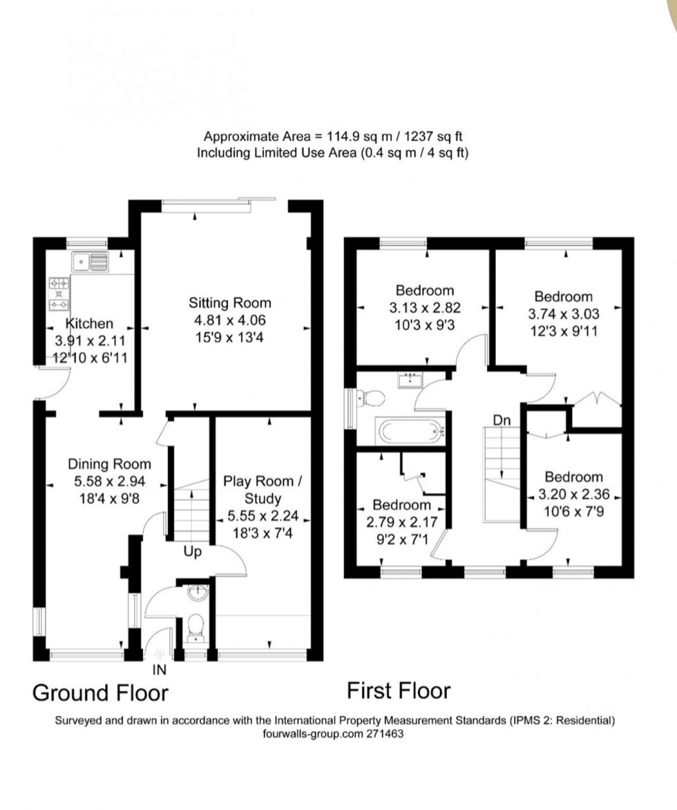Floorplan for Chalfont St Peter, Buckinghamshire, SL9