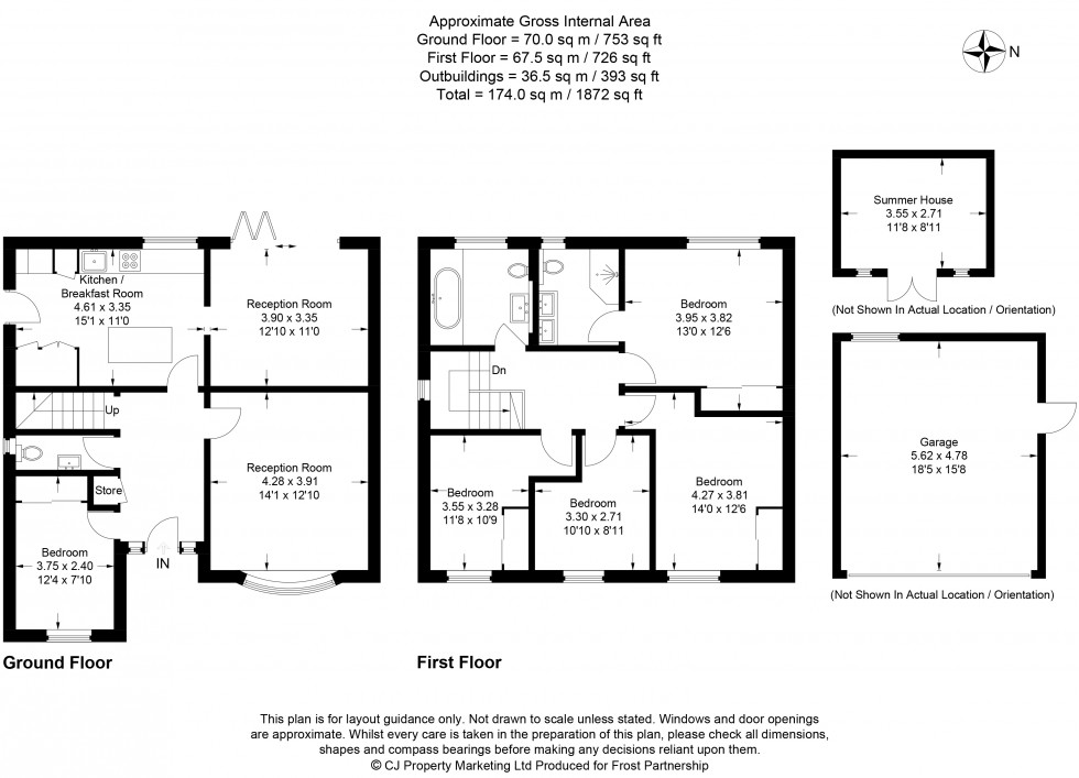 Floorplan for Chalfont St. Peter, Buckinghamshire, SL9