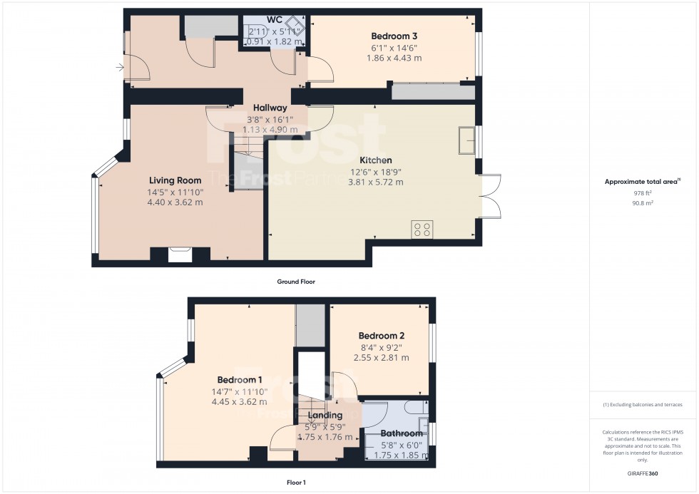 Floorplan for Feltham, Middlesex, TW13