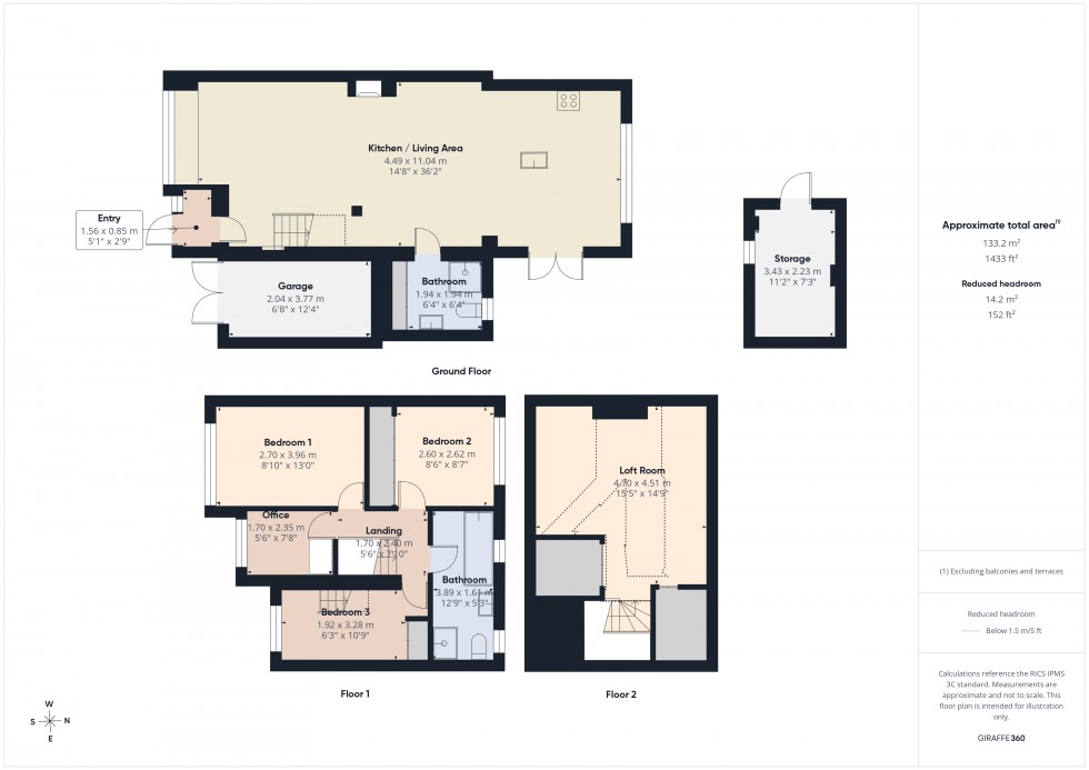 Floorplan for Feltham, Middlesex, TW13