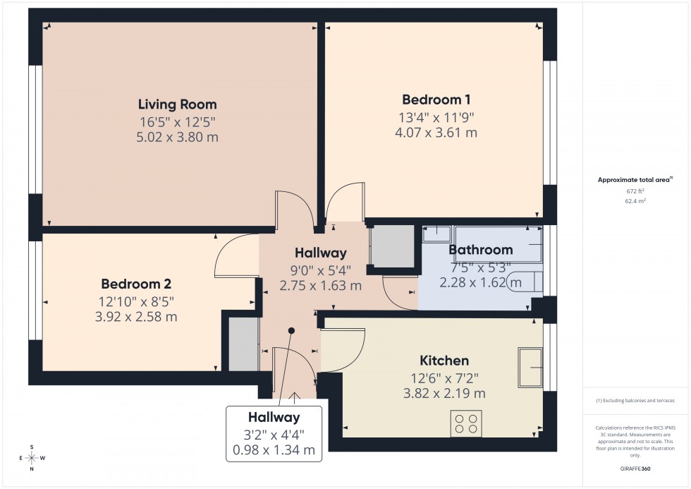 Floorplan for Feltham, Middlesex, TW14