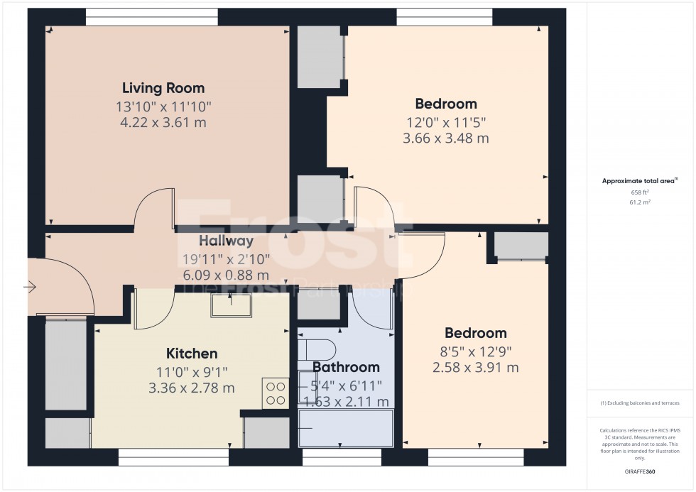 Floorplan for Feltham, Middlesex, TW13