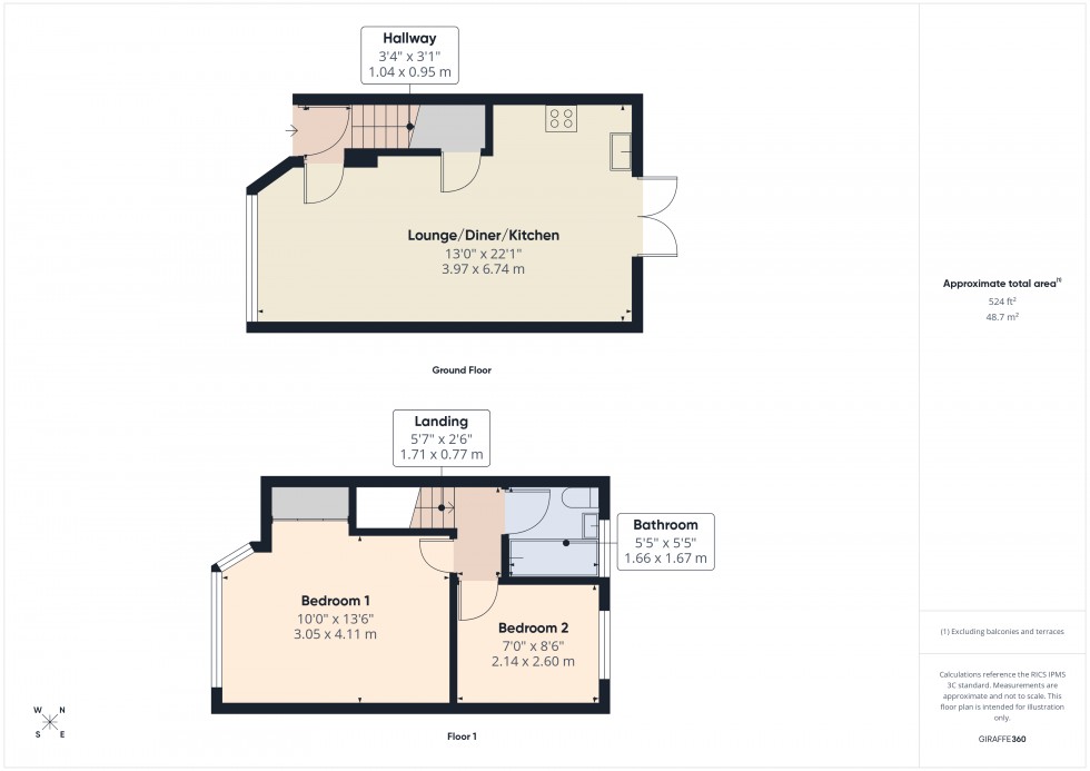 Floorplan for Feltham, Middlesex, TW13