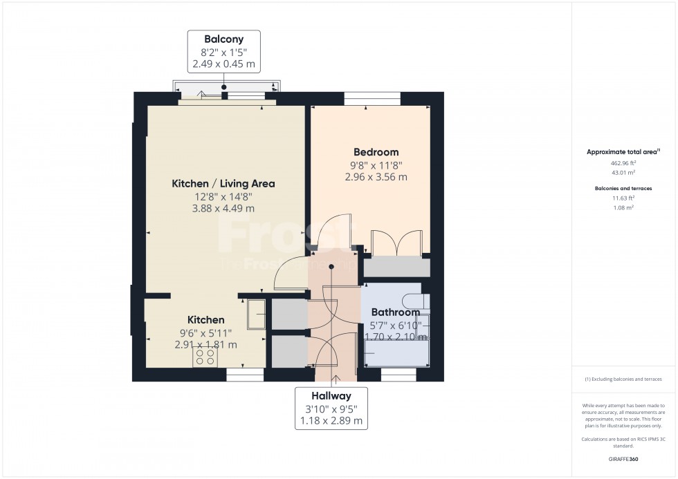 Floorplan for Feltham, Middlesex, TW13
