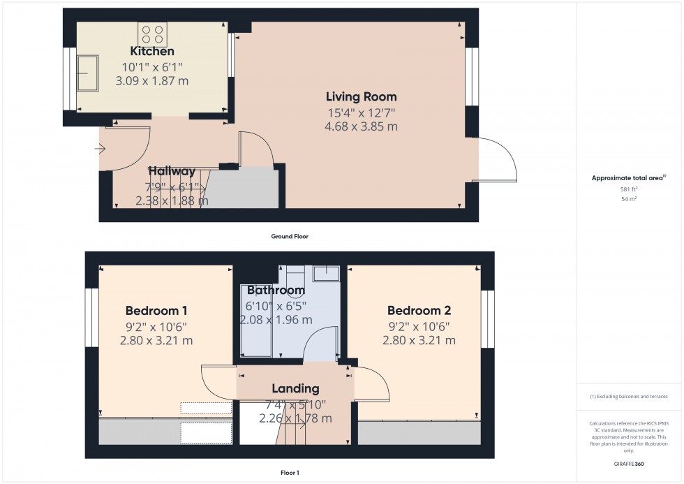 Floorplan for Feltham, Middlesex, TW13