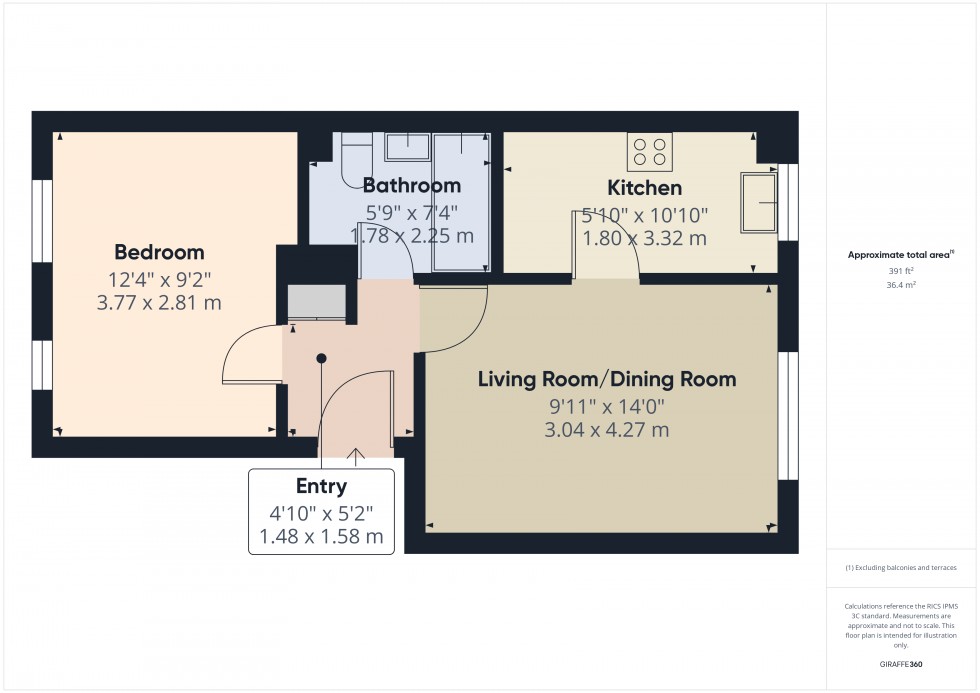 Floorplan for Feltham, Middlesex, TW13