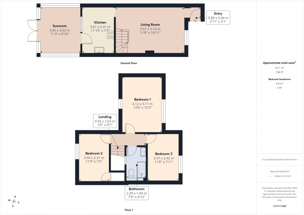 Floorplan for Feltham, Middlesex, TW14