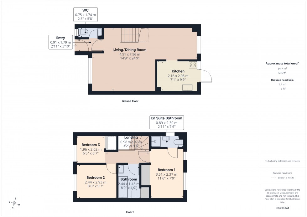 Floorplan for Feltham, Middlesex, TW14