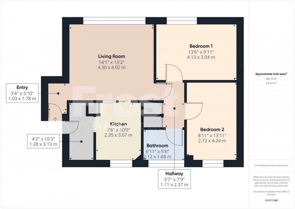 Floorplan for Feltham, Middlesex, TW13