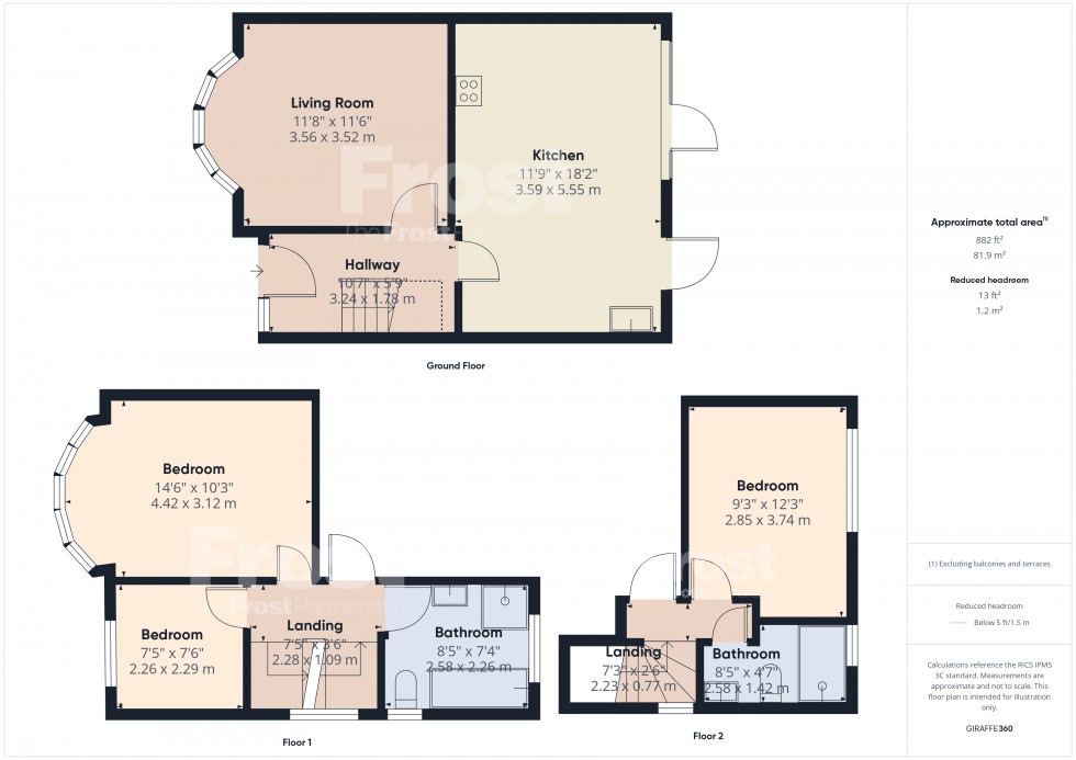 Floorplan for Feltham, Middlesex, TW14