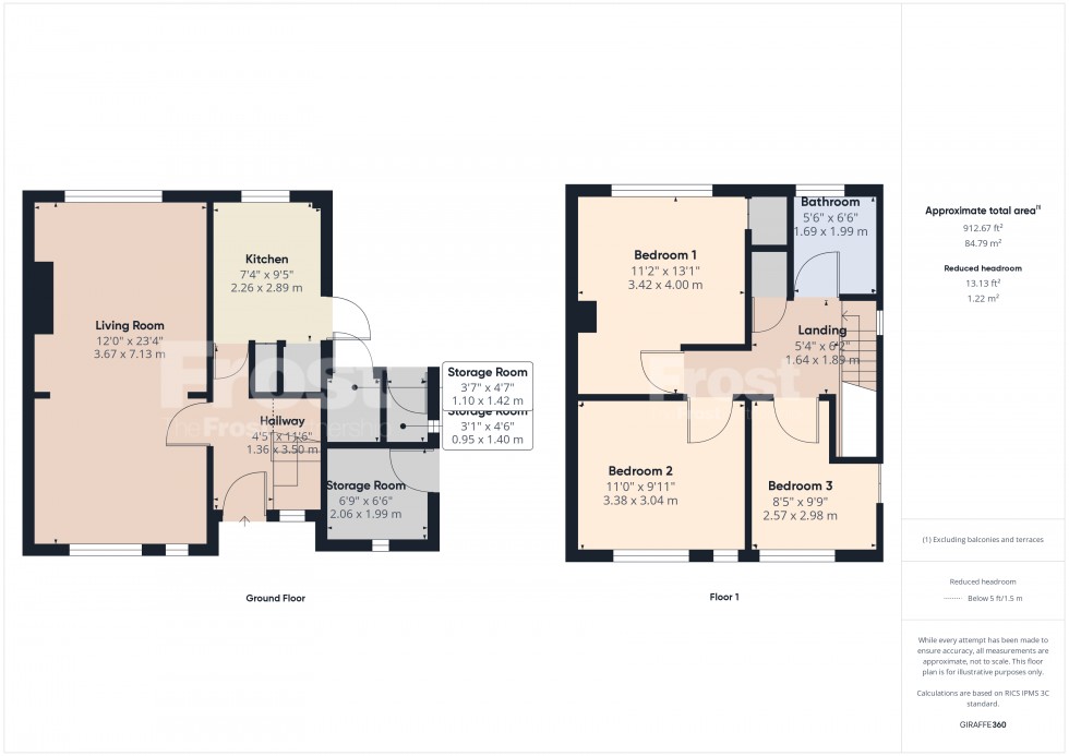 Floorplan for Feltham, Middlesex, TW13