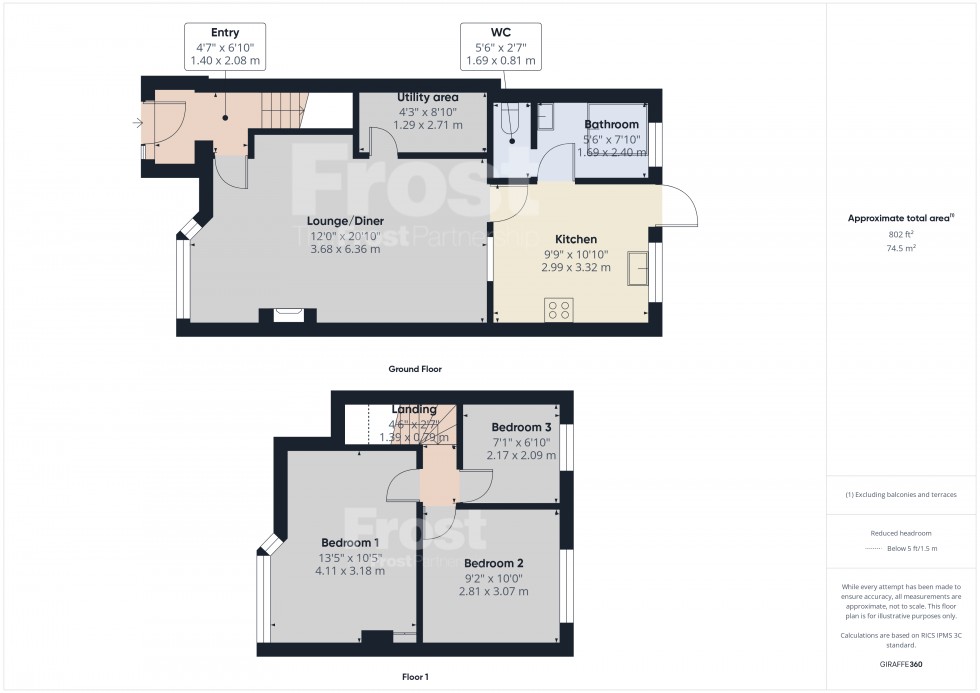 Floorplan for Feltham, Middlesex, TW13