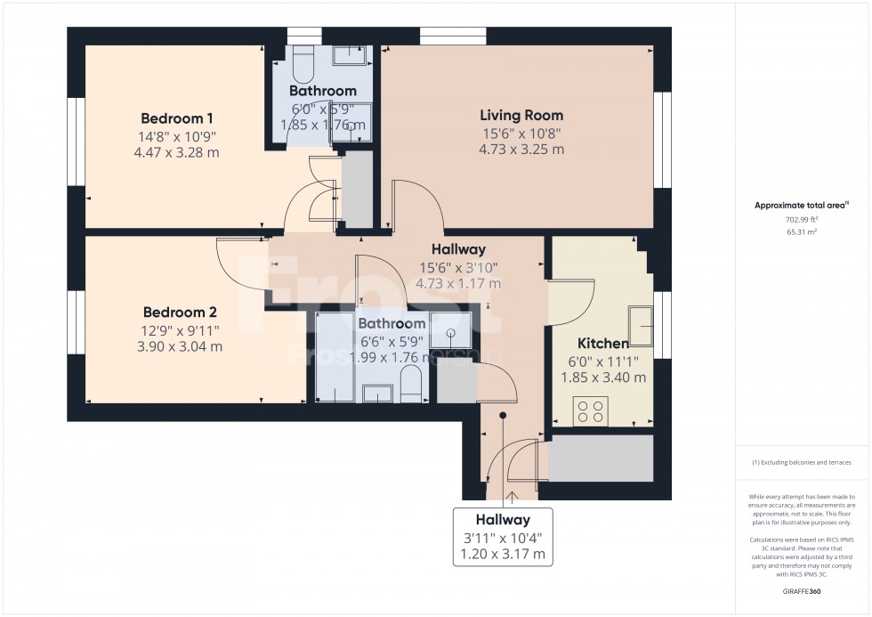 Floorplan for Sunbury-on-Thames, Surrey, TW16