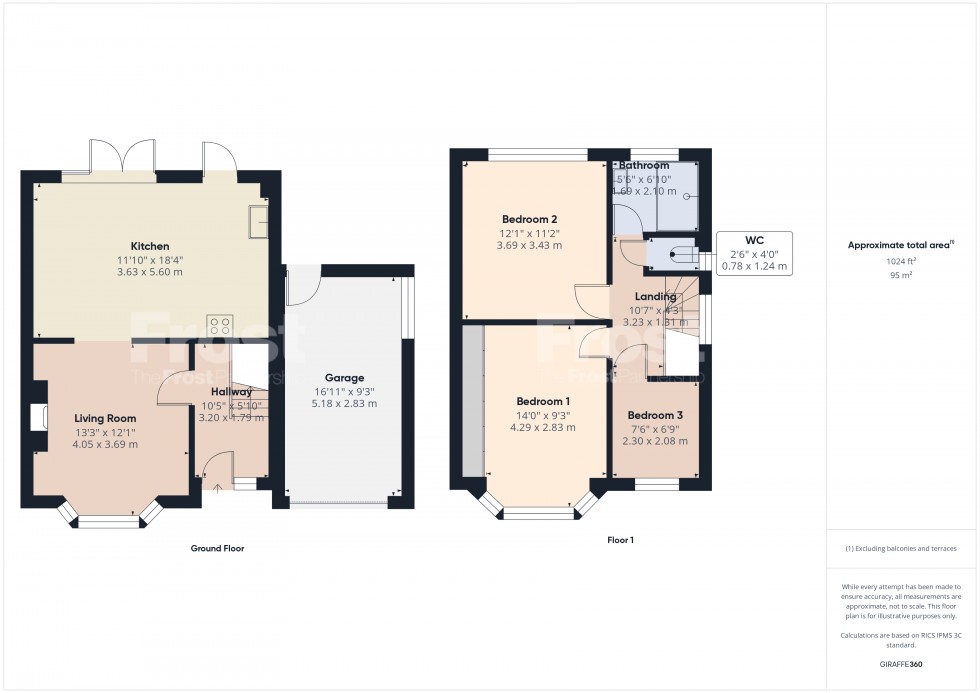 Floorplan for Sunbury-on-Thames, Surrey, TW16