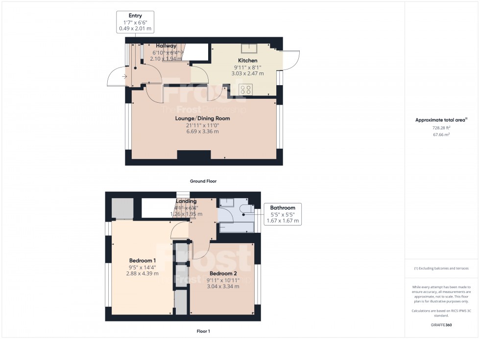 Floorplan for Feltham, Middlesex, TW13