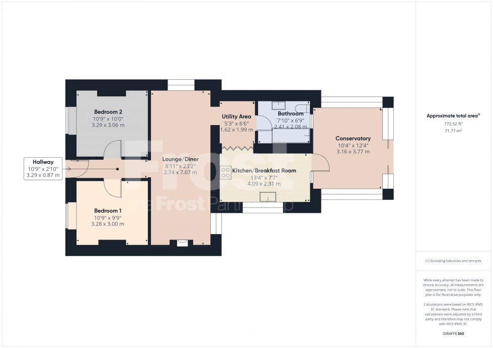 Floorplan for Feltham, Middlesex, TW14