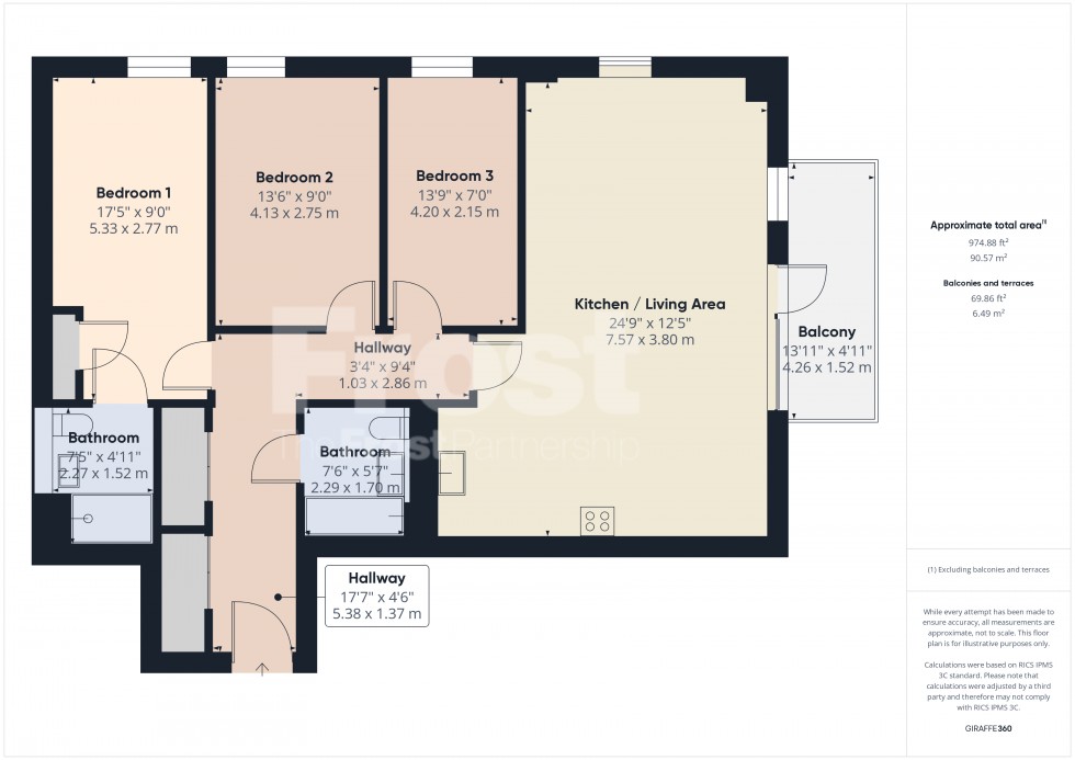 Floorplan for Feltham, , TW14