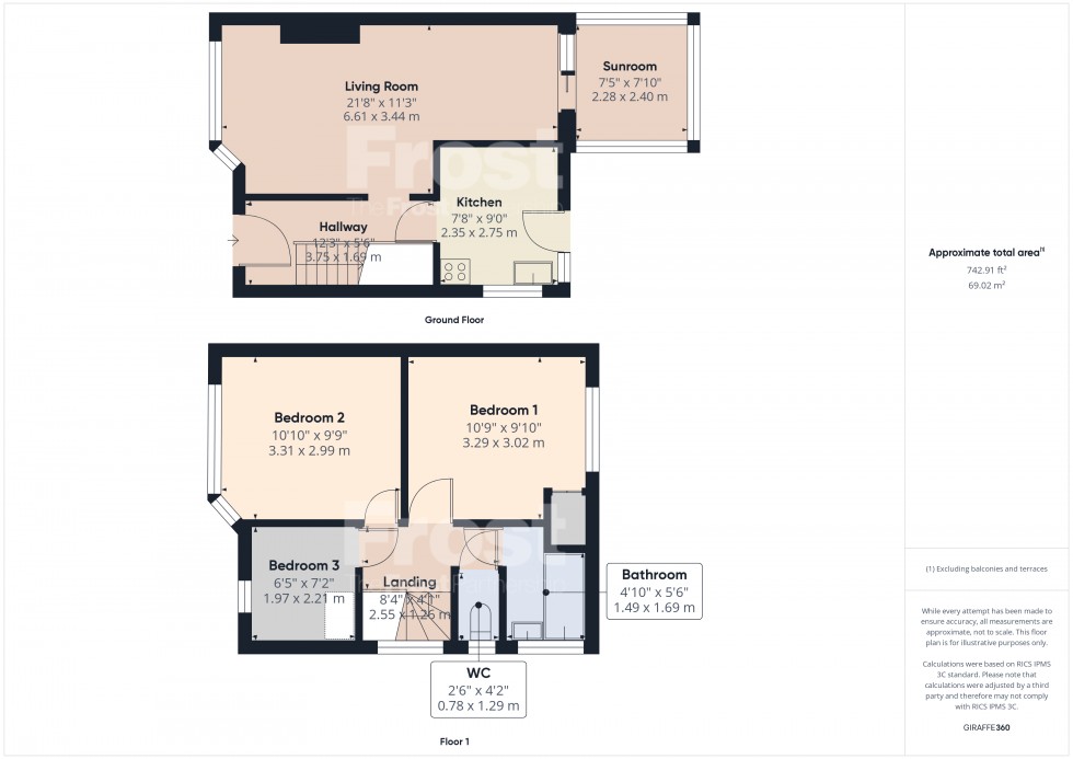 Floorplan for Feltham, Middlesex, TW14