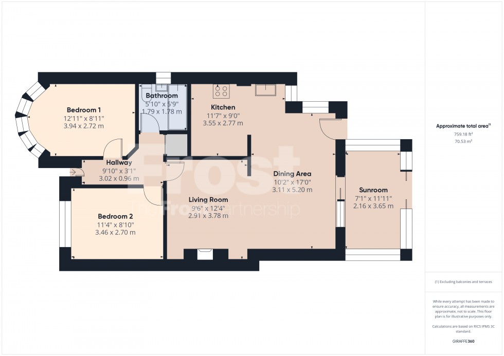 Floorplan for Feltham, Middlesex, TW13