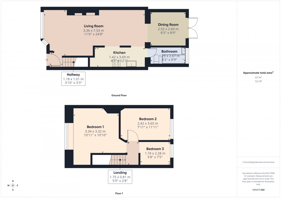 Floorplan for Feltham, Middlesex, TW13