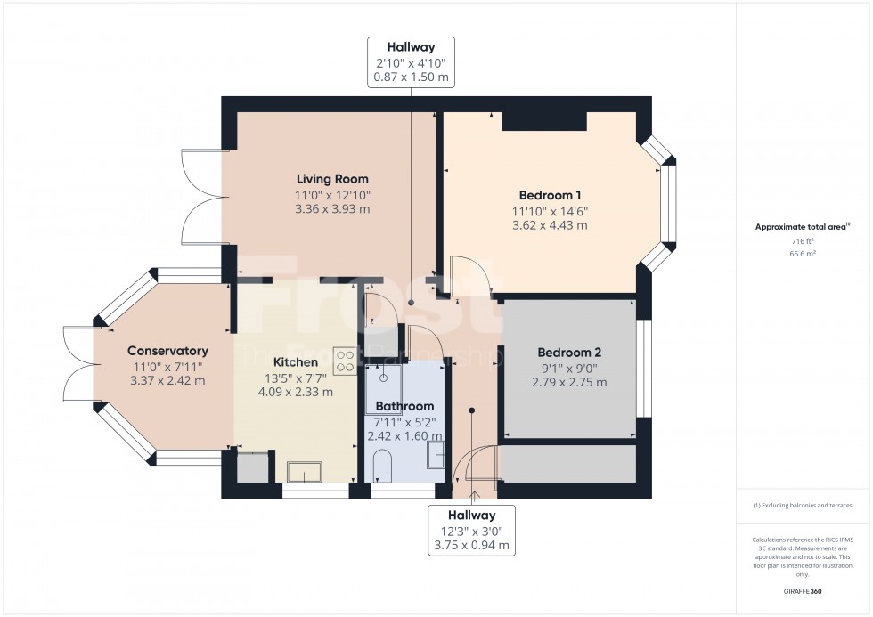 Floorplan for Feltham, Middlesex, TW14