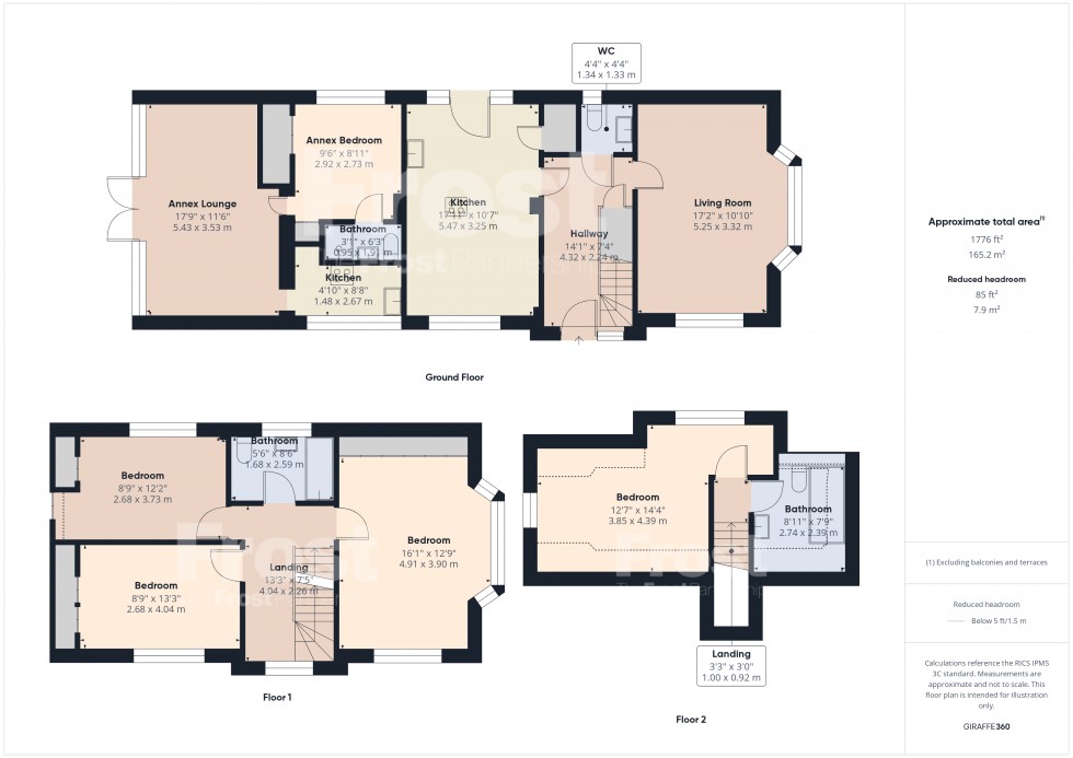 Floorplan for Hanworth, Middlesex, TW13