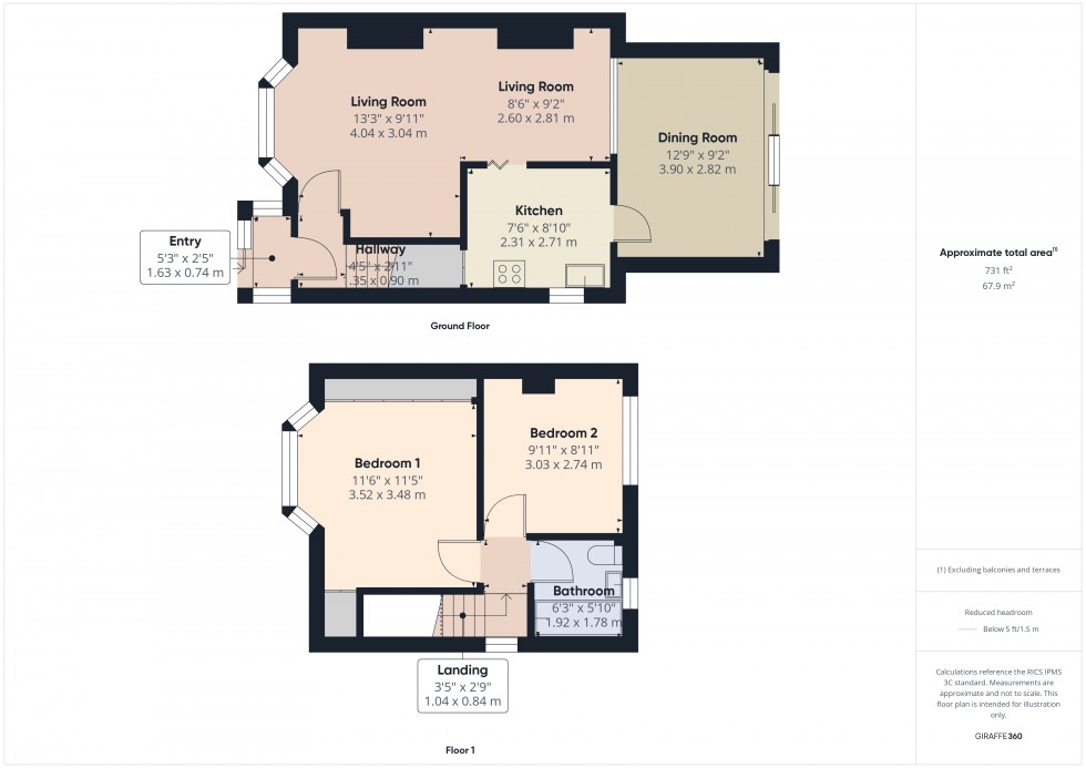 Floorplan for Feltham, Middlesex, TW13