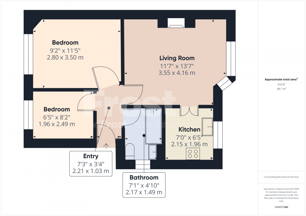 Floorplan for Feltham, Middlesex, TW14