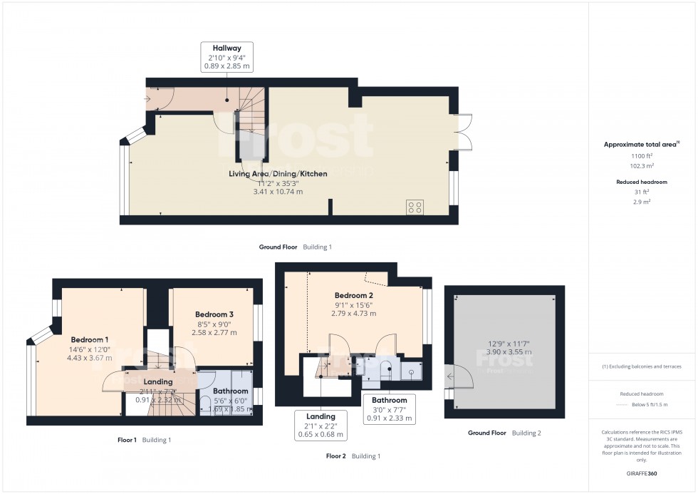 Floorplan for Feltham, Middlesex, TW13
