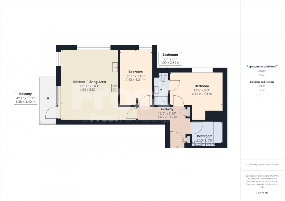 Floorplan for Feltham, Middlesex, TW13
